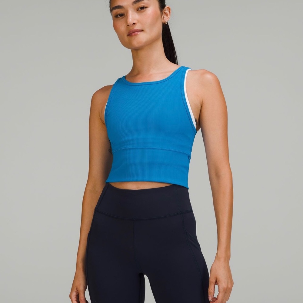 Lululemon power pivot tank blue